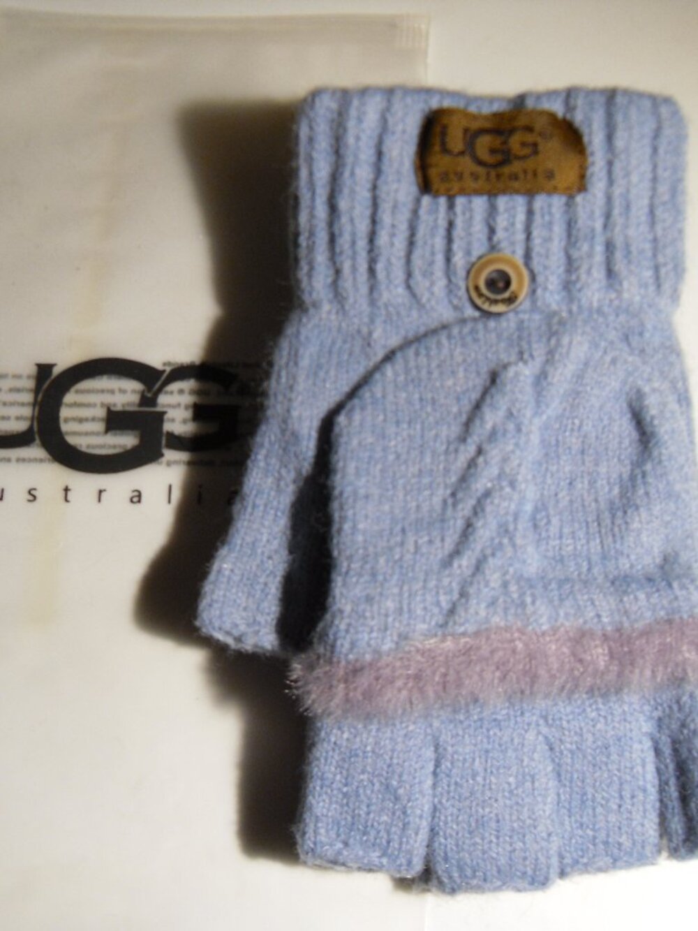 UGG women's fingerless gloves Blue new